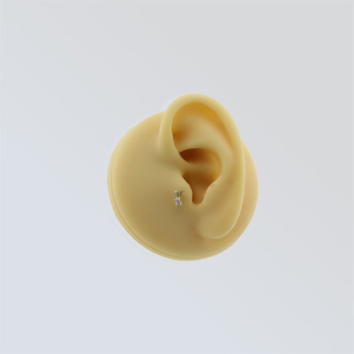 Baget Tektaş Altın Tragus Piercing - 3