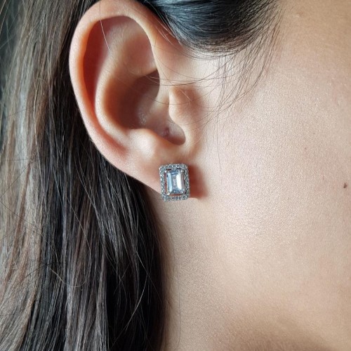 Baget Tektaş Anturaj Gümüş Kadın Küpe - CNG Jewels (1)