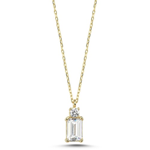 Baget Tektaş Minimal Altın Kolye - CNG Jewels