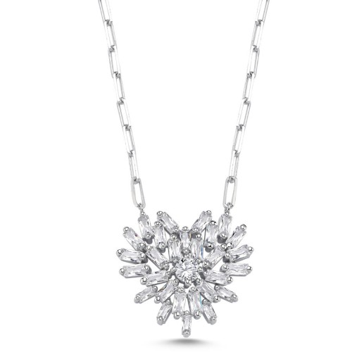 Baguette Love Gümüş Kadın Kolye - CNG Jewels