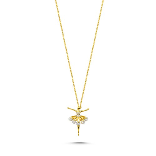 Balerin Gold Kadın Gümüş Kolye - CNG Jewels