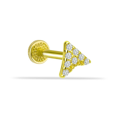 Boomerang Altın Tragus Piercing - CNG Jewels
