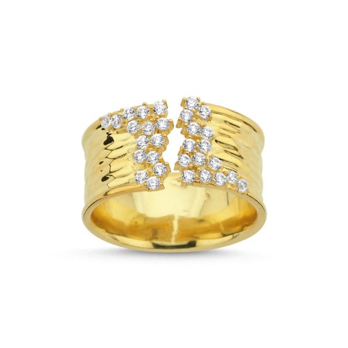 Bright Sky Gold Gümüş Kadın Yüzük - CNG Jewels