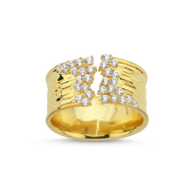 Bright Sky Gold Gümüş Kadın Yüzük - 1