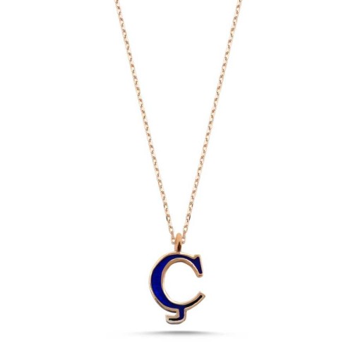 Small Letter C Silver Women's Necklace 