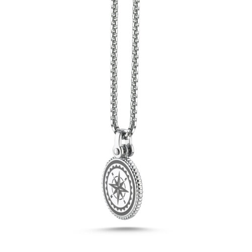 Çelik Pusula Erkek Kolye - CNG Jewels (1)