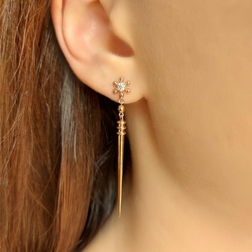 Clavo Rose Gümüş Bayan Küpe - CNG Jewels