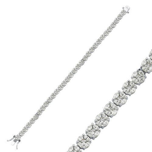 Coronet Markiz Su Yolu Gümüş Bileklik - CNG Jewels