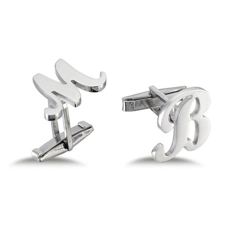 Custom Large Handwritten Silver Letter Cufflinks - CNG Jewels