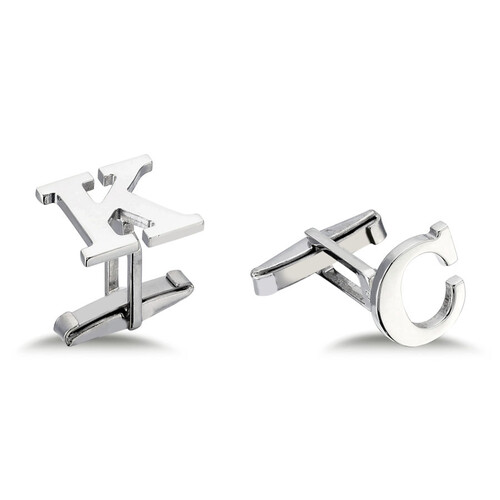 Custom Medium Size Silver Letter Cufflinks - CNG Jewels