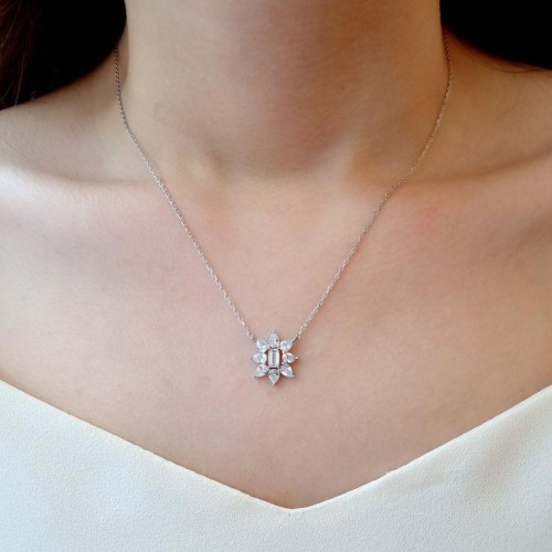 Damla Baget Kutup Yıldızı Gümüş Kadın Kolye - CNG Jewels (1)