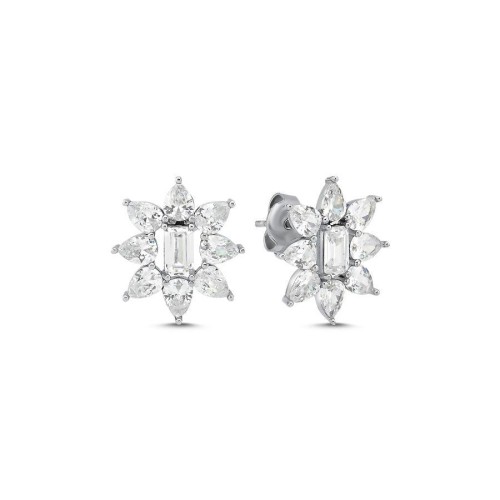 Damla Baget Kutup Yıldızı Gümüş Kadın Küpe - CNG Jewels