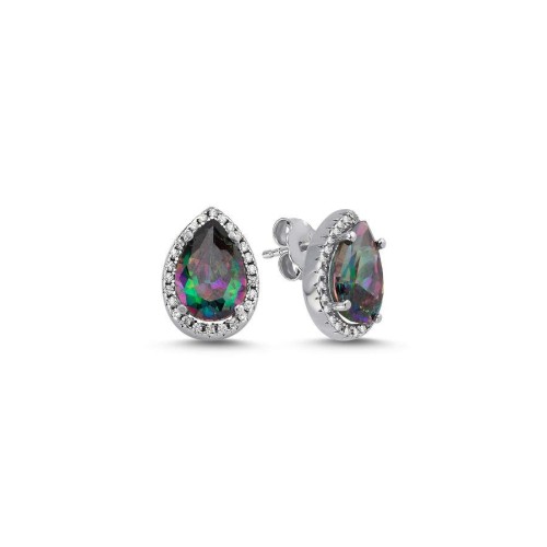 Damla Mistik Topaz Gümüş Kadın Küpe - CNG Jewels
