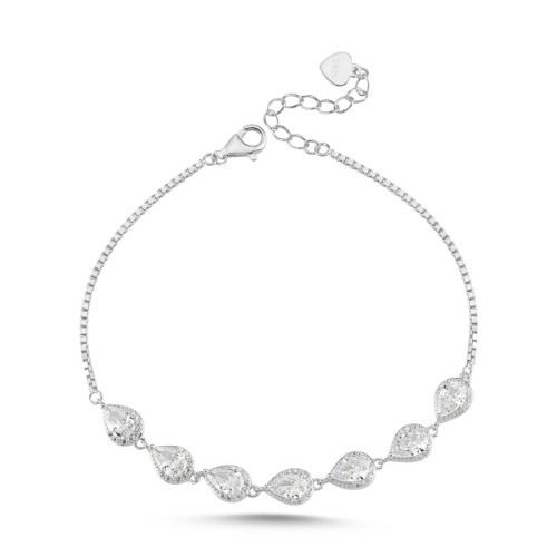 Damla Taşlı Kadın Gümüş Bileklik - CNG Jewels (1)