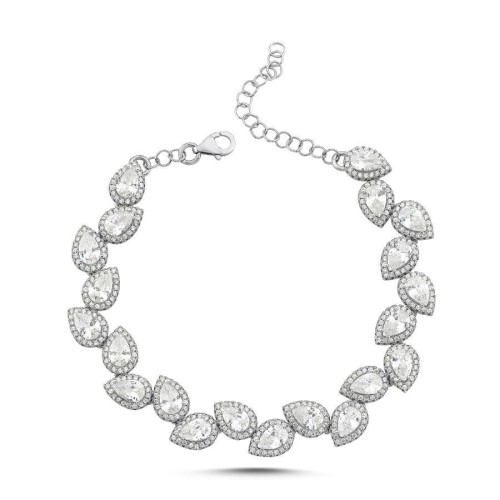 Damla Taşlı Suyolu Gümüş Kadın Bileklik - CNG Jewels (1)