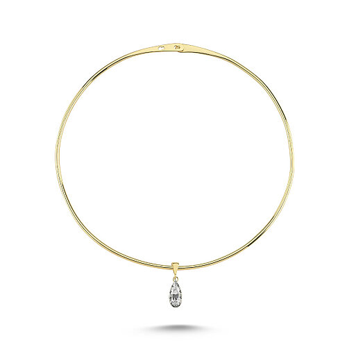 Damla Taşlı Tasma Kolye - CNG Jewels