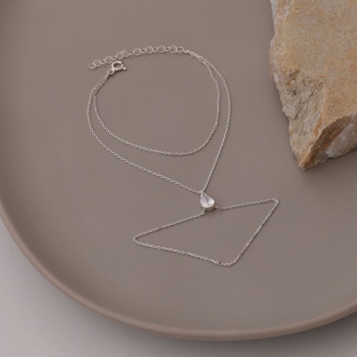 Drop Solitaire Silver Shahmaran Bracelet - CNG Jewels (1)