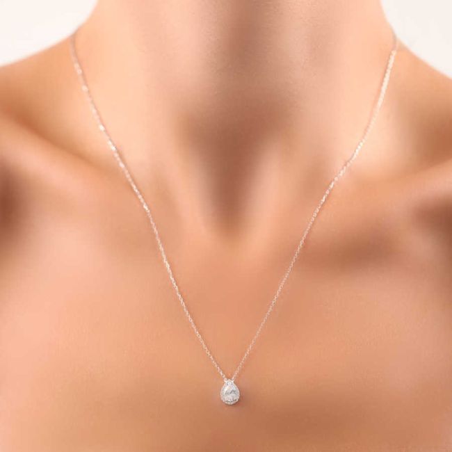 Damla Tektaş Kadın Gümüş Kolye - 2