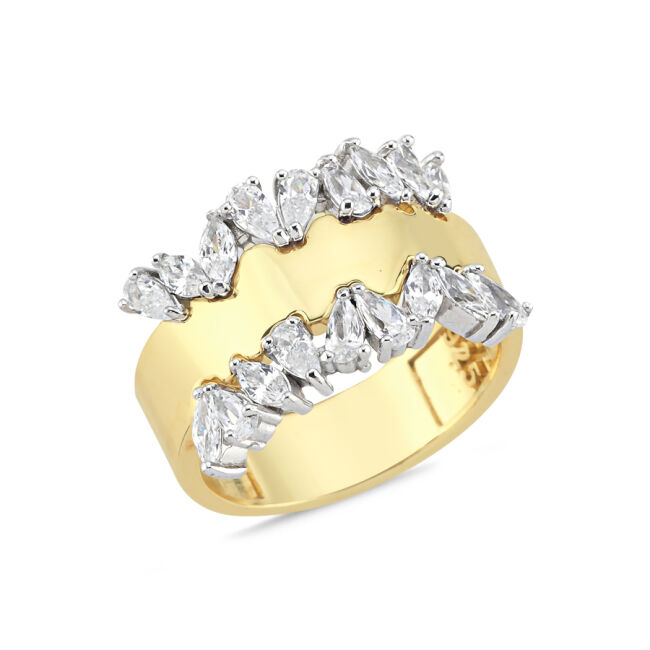 Damla ve Markiz Line Gümüş Yüzük - 1