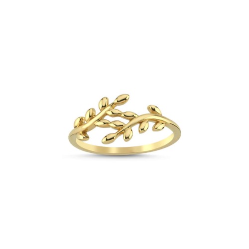 Defne Yaprağı Altın Yüzük - CNG Jewels