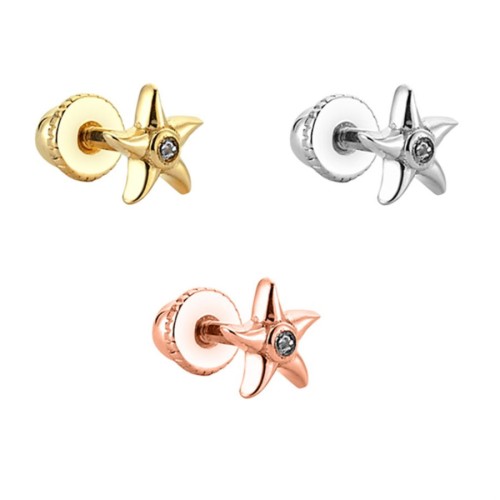 Denizyıldızı Altın Helix Piercing - 3