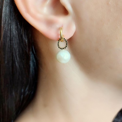 Design Nero Perla Earrings - CNG Jewels (1)