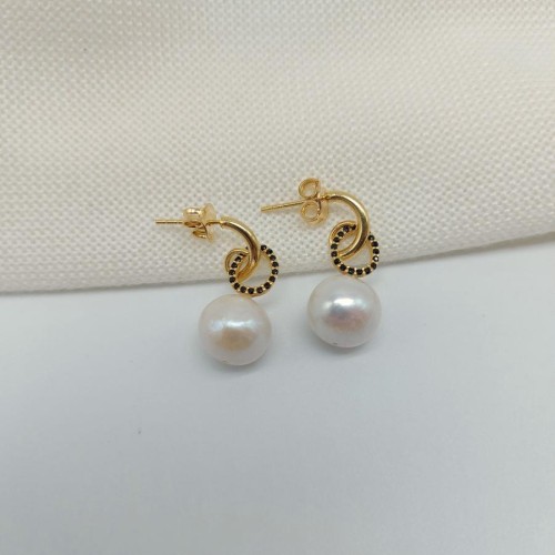 Design Nero Perla Earrings - 3