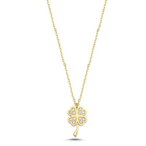 Dört Yaprak Yonca Altın Kolye - CNG Jewels