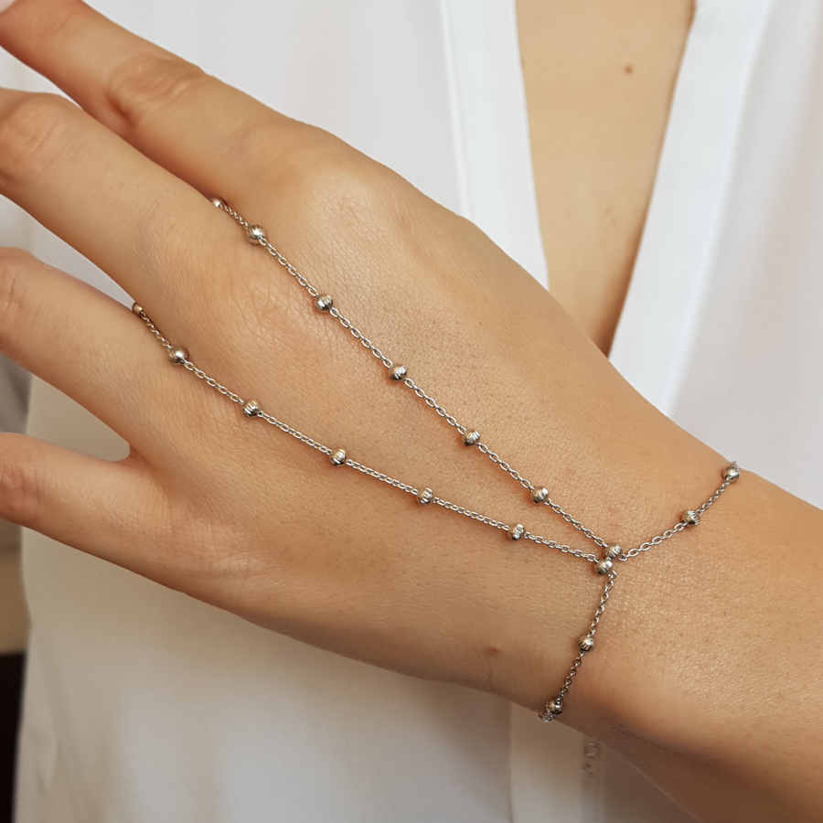 Esfera Chain Silver Shahmaran Bracelet - CNG Jewels