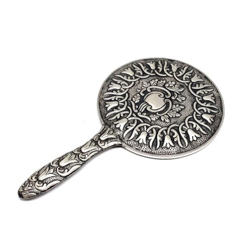 Tulip Extra Large Silver Hand Mirror No 5 - CNG Jewels