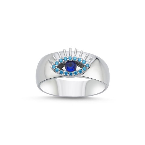 Eyelashed Göz Kadın Gümüş Yüzük - CNG Jewels