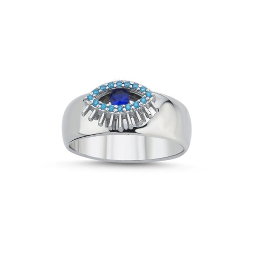 Eyelashed Göz Kadın Gümüş Yüzük - CNG Jewels (1)