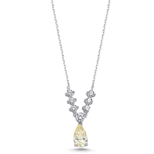 Fancy Damla Carmen Gümüş Kadın Kolye - CNG Jewels