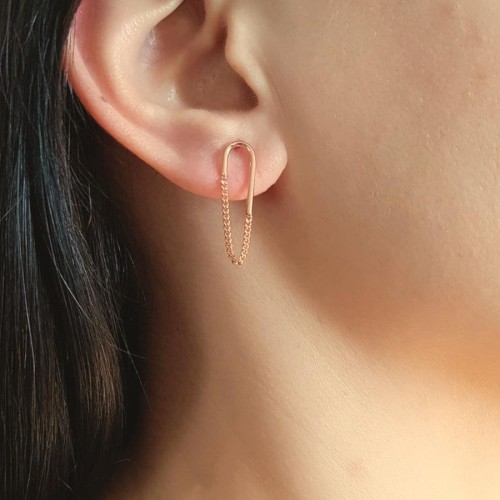 Figaro Rose Silver Women's Earrings 