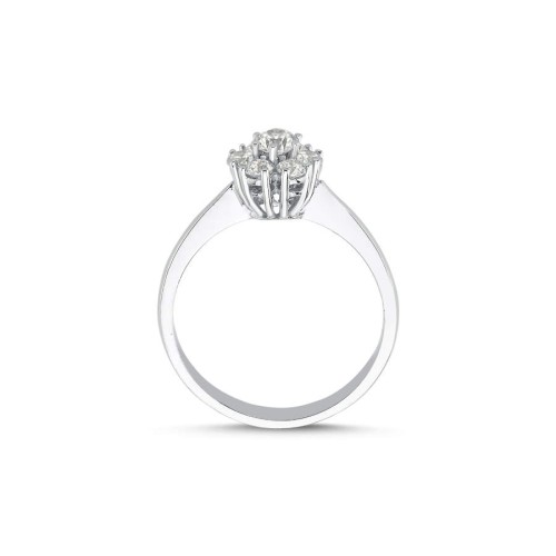Flora 14 Ayar Beyaz Altın Yüzük - CNG Jewels (1)