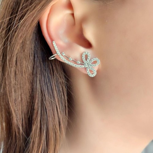 Flora Cuff Gümüş Bayan Küpe - CNG Jewels