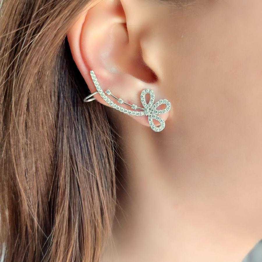 Flora Cuff Gümüş Kadın Küpe - CNG Jewels