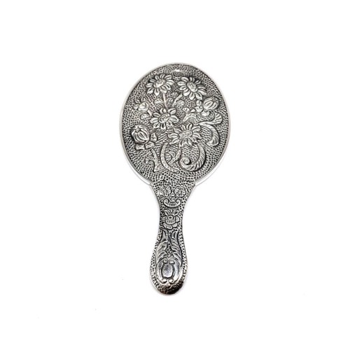Flower Silver Hand Mirror No 1 - CNG Jewels (1)