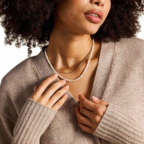 Fossil JF04728-710 Pearl Necklace - Fossil (1)