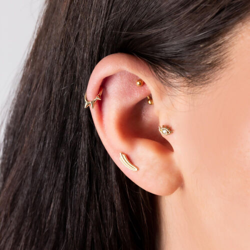 Göz Altın Tragus Piercing - CNG Jewels (1)