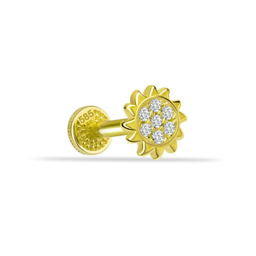 Güneş Altın Tragus Küpe - CNG Jewels