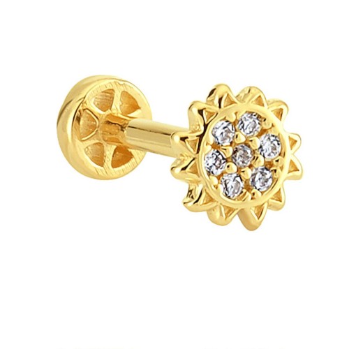 Güneş Altın Tragus Küpe - CNG Jewels