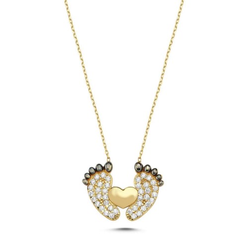 Baby Footprint Gold Necklace - CNG Jewels