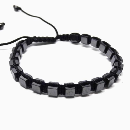 Hematit Taşlı Siyah Makrome Erkek Bileklik - CNG Jewels