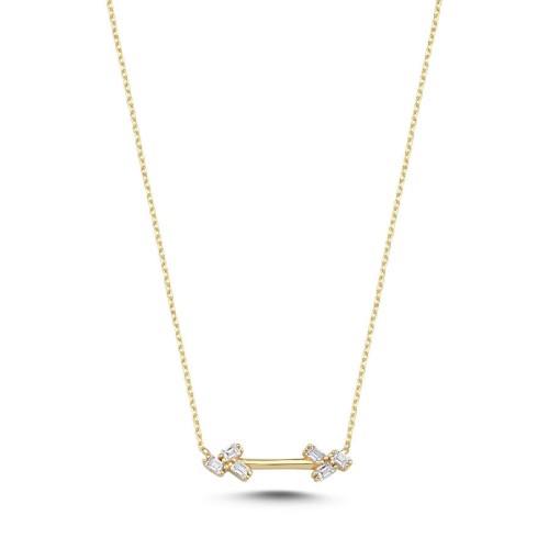  Horizontal Arrow Gold Necklace - CNG Jewels