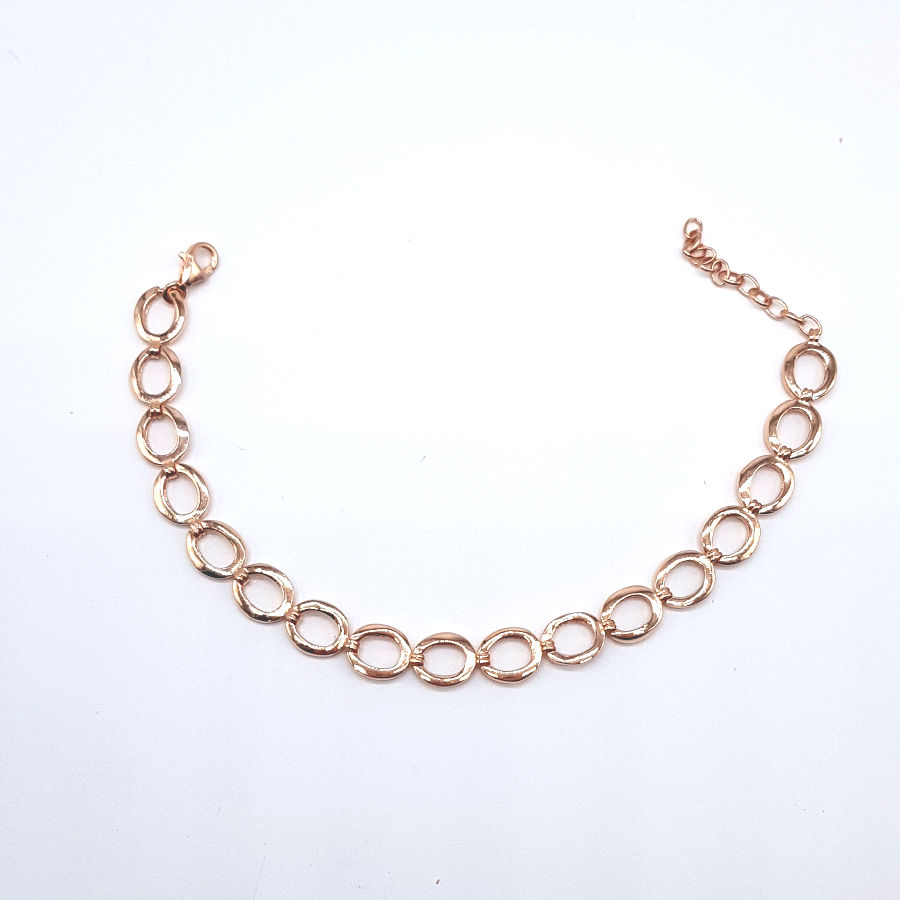 İri Halkalı Rose Gümüş Halhal - CNG Jewels