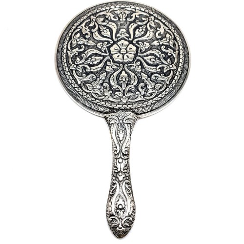  Ivy Extra Large Silver Hand Mirror No.5 - CNG Jewels (1)