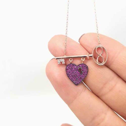 Kalbimin Anahtarı Gümüş Bayan Kolye - CNG Jewels (1)