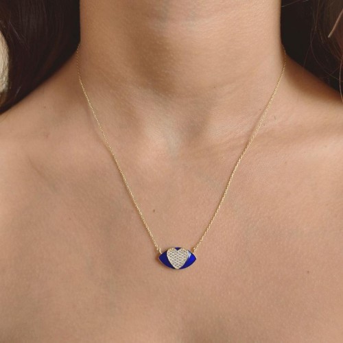 Kalbimin Gözü Gold Gümüş Bayan Kolye - CNG Jewels