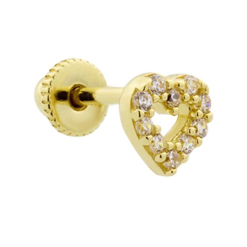 Kalp Altın Helix Piercing - 3